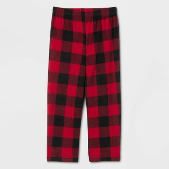 NEW Wondershop Toddler/Big Boy Red Buffalo Check Microfleece Pajama Pants - Picture 4 of 9